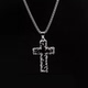 ins小众荆棘十字架钛钢项链男黑色高级感古巴链街头朋克情侣配饰