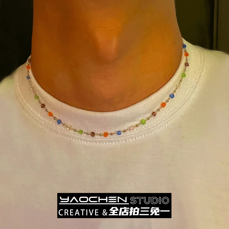 小众美式项链男生轻奢高级男士潮图片