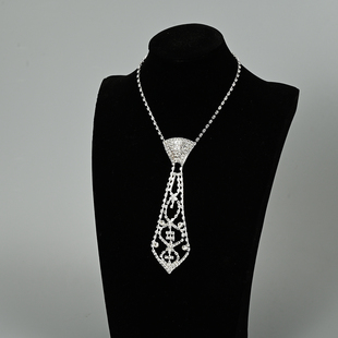 镂空水钻领带choker颈圈长款项链女气质重工百搭辣妹小众设计饰品