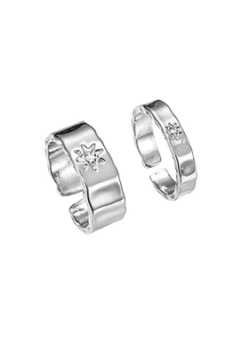 小众设计星芒独特戒指男情侣对戒