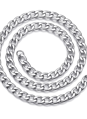 不掉色古巴链项链男潮牌嘻哈