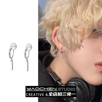 无耳洞耳夹银色耳环素圈轻奢高级