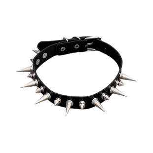 摇滚铆钉朋克皮革项圈小众高级感y2k亚文化夸张男女颈项链锁骨链