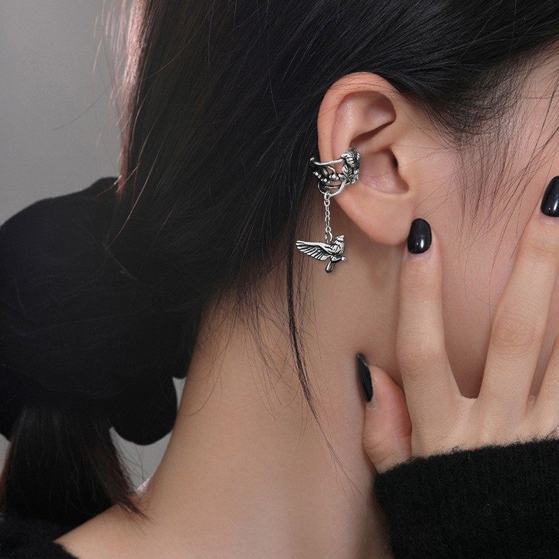 飞鸟耳夹男女复古小众设计