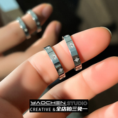 2025年新款 星芒钛钢男款 戒指女小众设计感指环食指戒轻奢情侣对戒