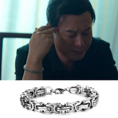 龙骨链回形链个性 狂飙高启强同款 手链银色欧美钛钢帝王链霸气男士