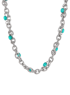 雅痞民族风绿珠高街项链男潮