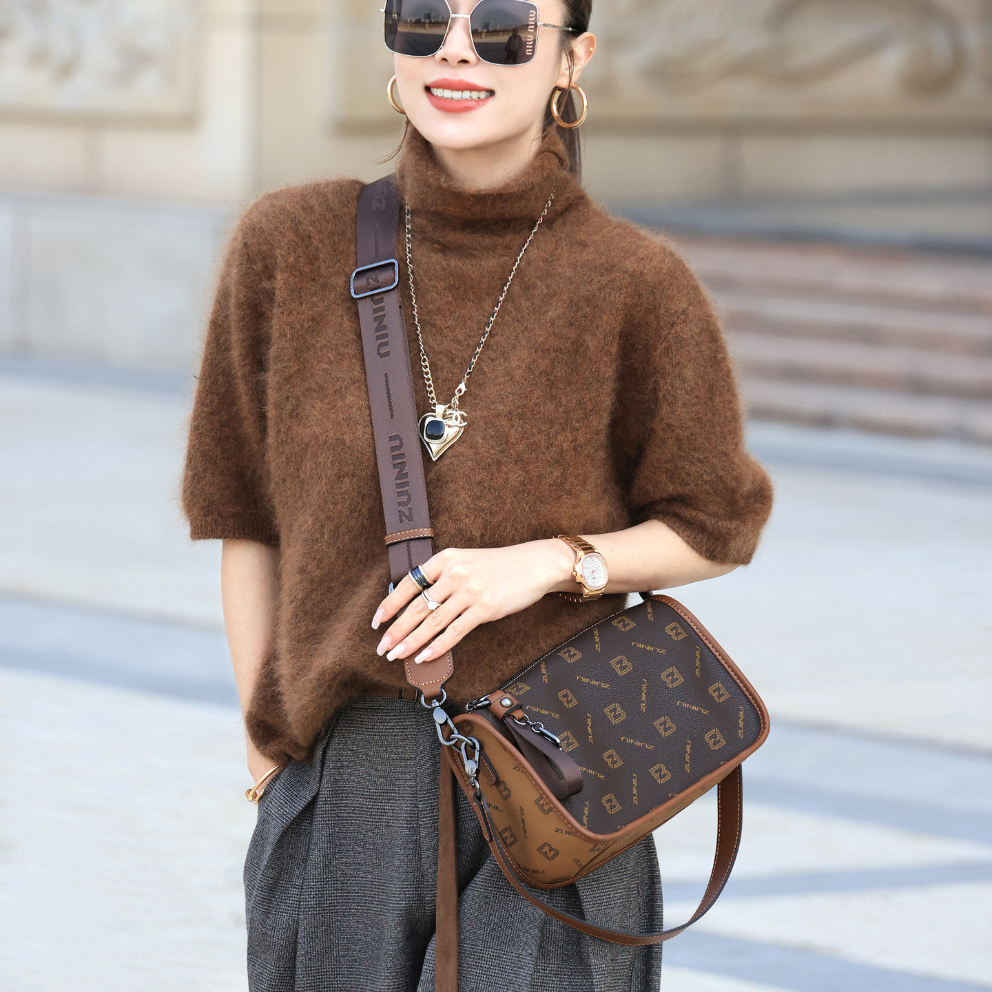 醉牛女包2026新款复古印花小方包时尚百搭单肩斜挎包高级感,箱包皮具/热销女包/男包,通用款女包,淘宝优惠券,粉丝福利购,淘宝优惠卷