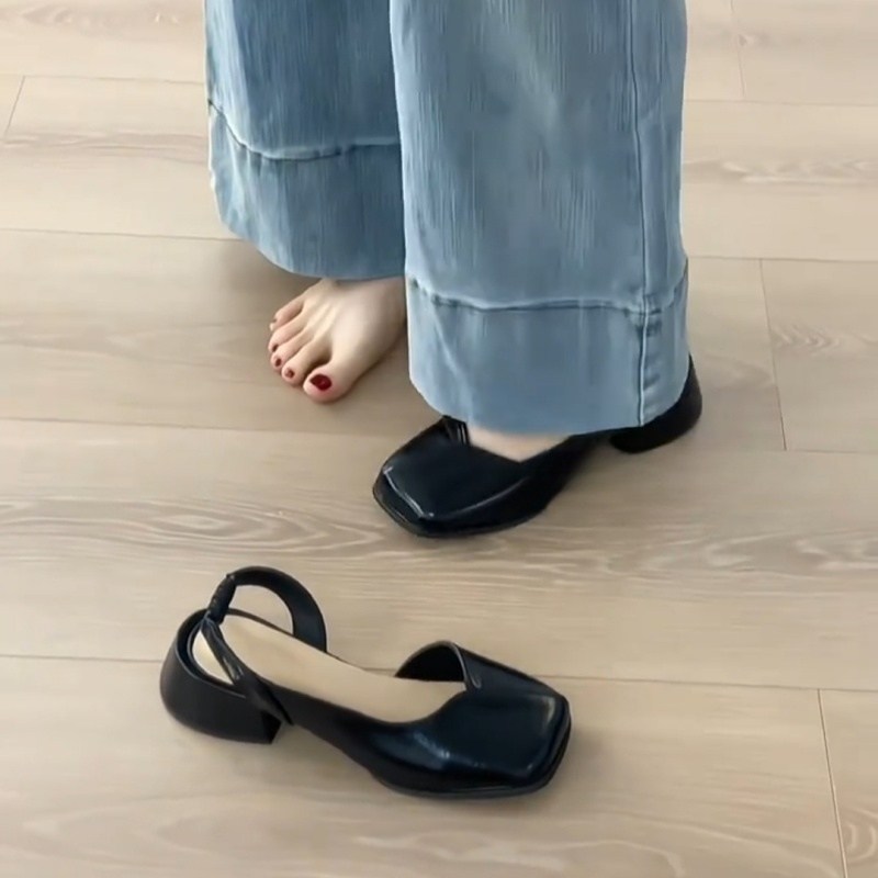 法式绝美高级凉单鞋厚底增高时尚高级感女夏季外穿配裙子包头鞋子