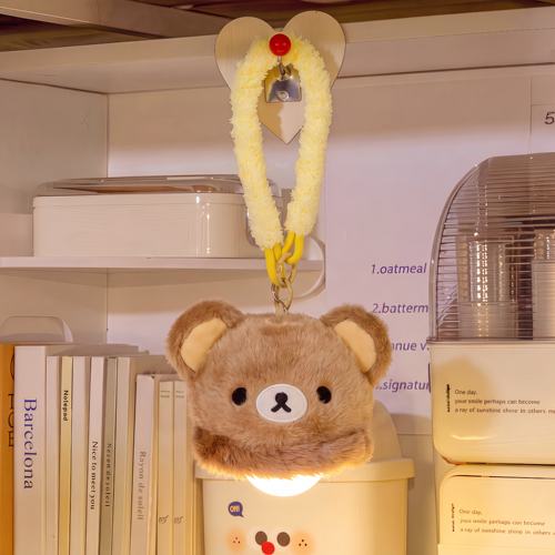 毛绒轻松熊宿舍床上小夜灯卧室睡眠灯超长续航悬挂式吊灯氛围灯