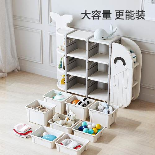 哈比树儿童书架置物架落地书柜宝宝绘本玩具收纳架客厅家用储物