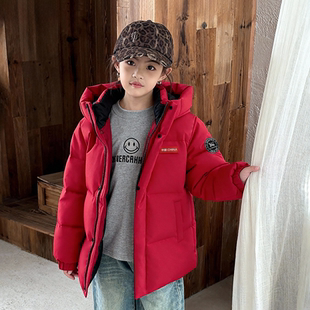 鸭鸭羽绒儿童服冬季蓄热保暖2025新款外套高充绒量加厚短款童装