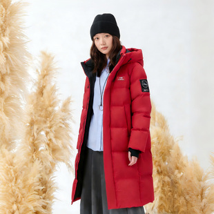 羽绒服2026新款女款红色加厚长款过膝外套新年本命年宽松外套