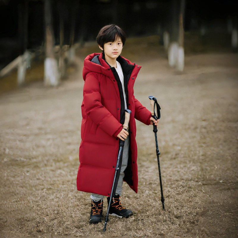 鸭鸭儿童绒羽服女童高充绒量加厚