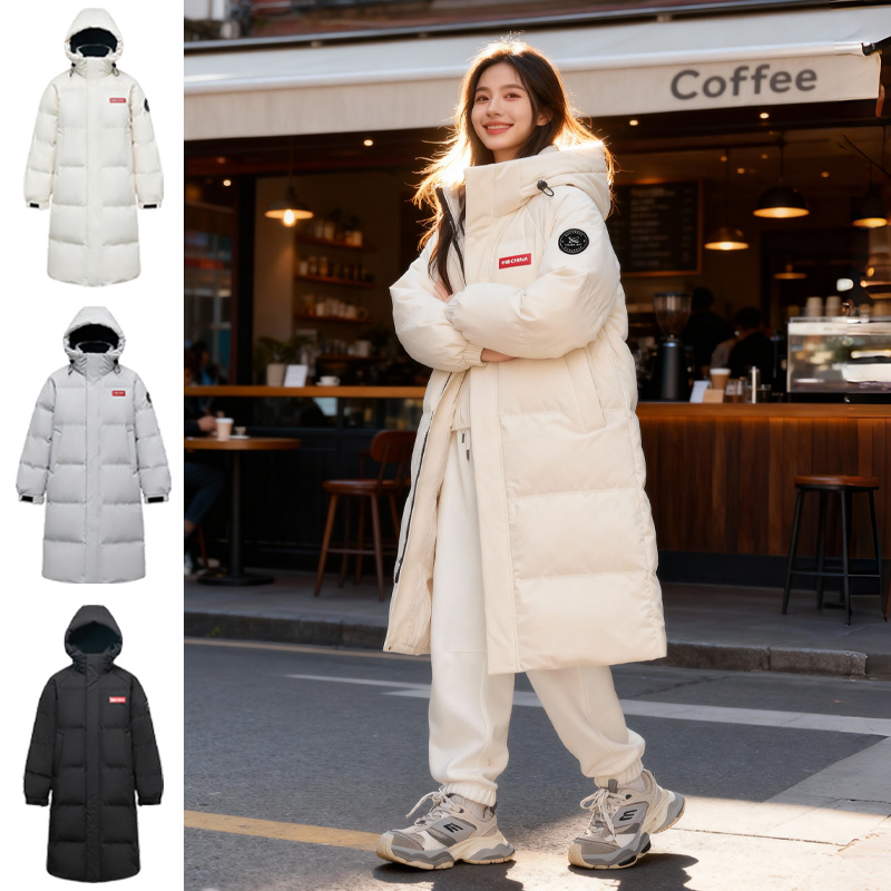 鸭鸭女款羽绒服中长款