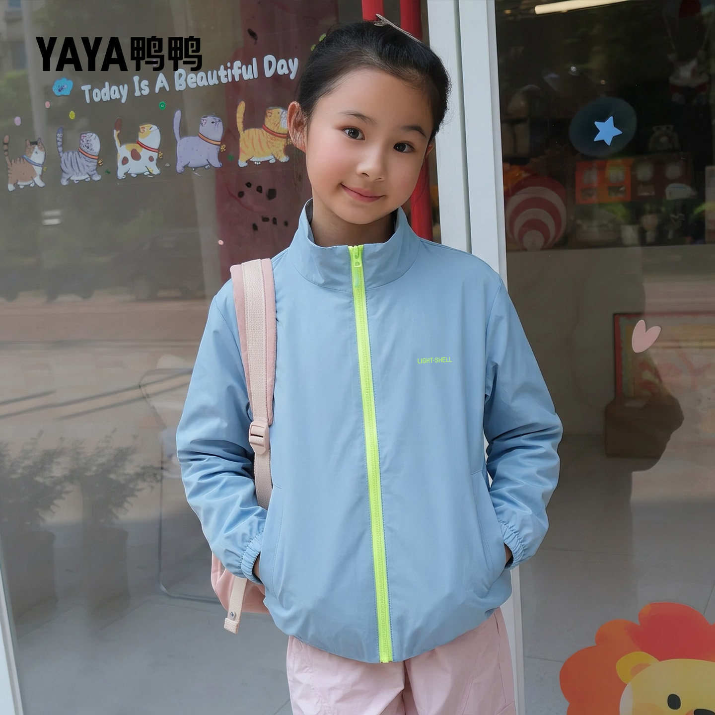 鸭鸭儿童羽绒服2026新款超好看的外套轻薄款秋冬防风保暖女