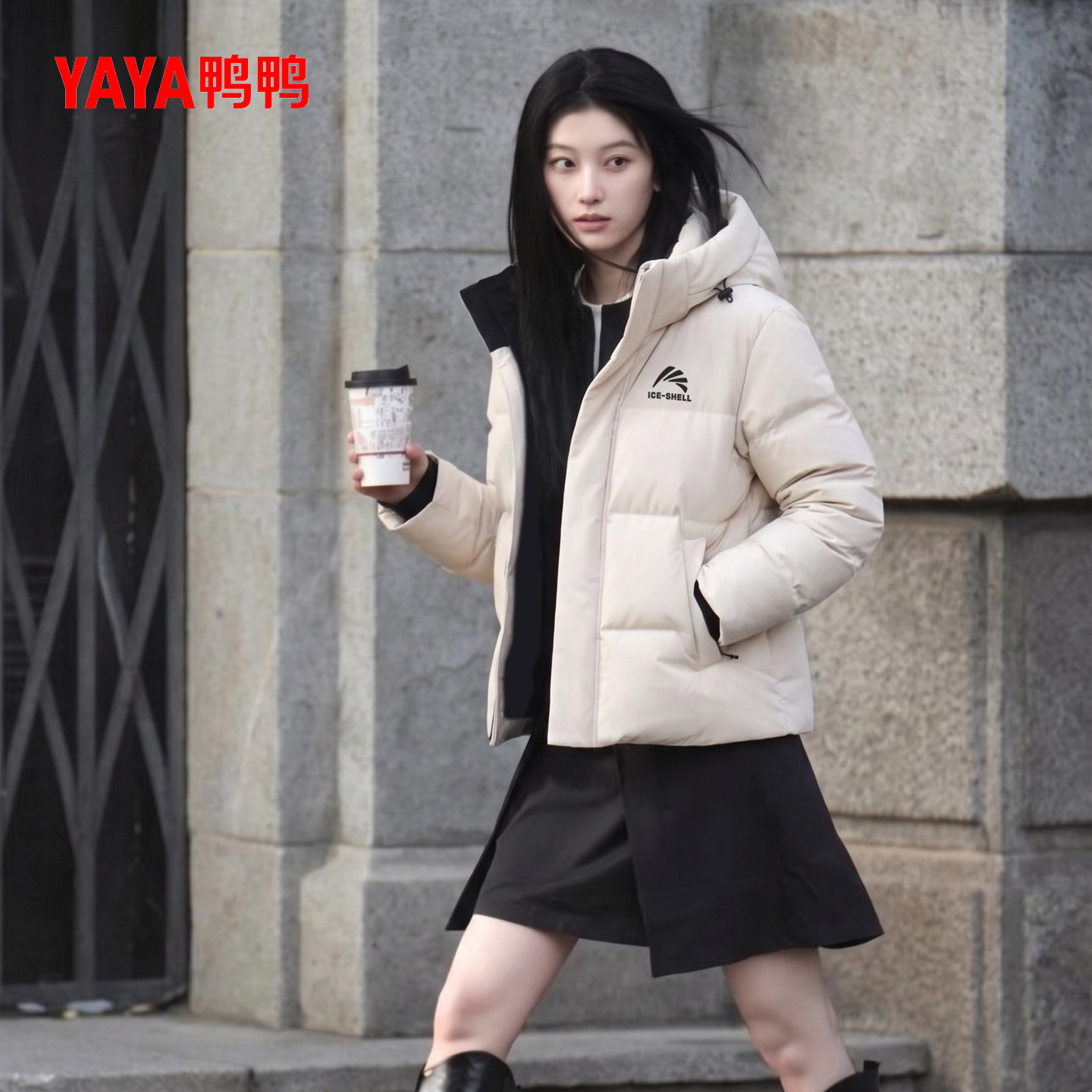 鸭鸭羽绒服加厚款日常连帽小个子2026新款鸭绒衣好看保暖外套