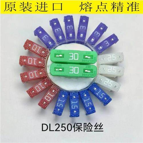 DL250摩托车DL1050通用进口插片3aUSB保险丝10a15a25a30a一套20个