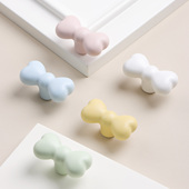 星翡女孩彩色陶瓷可爱蝴蝶结拉手儿童房卡通柜门抽屉衣柜把手创意