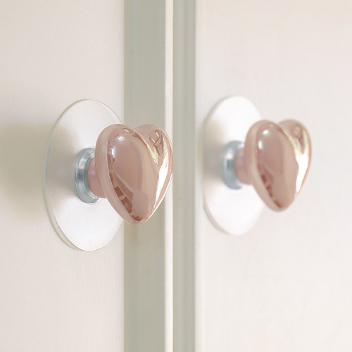 星翡爱心衣柜拉手糖果色免打孔