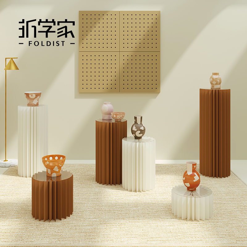 折学家可折叠纸质展示置物架
