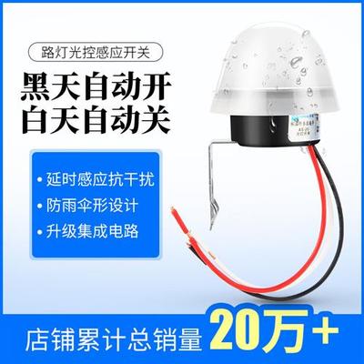 光控开关天黑自动亮路灯纯光感光敏光线感应感光控制器220V光12V