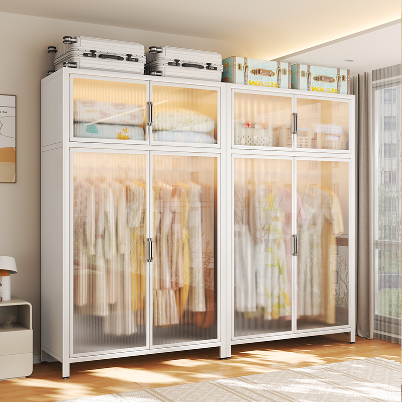 宜家现代简约风金属组合衣橱柜