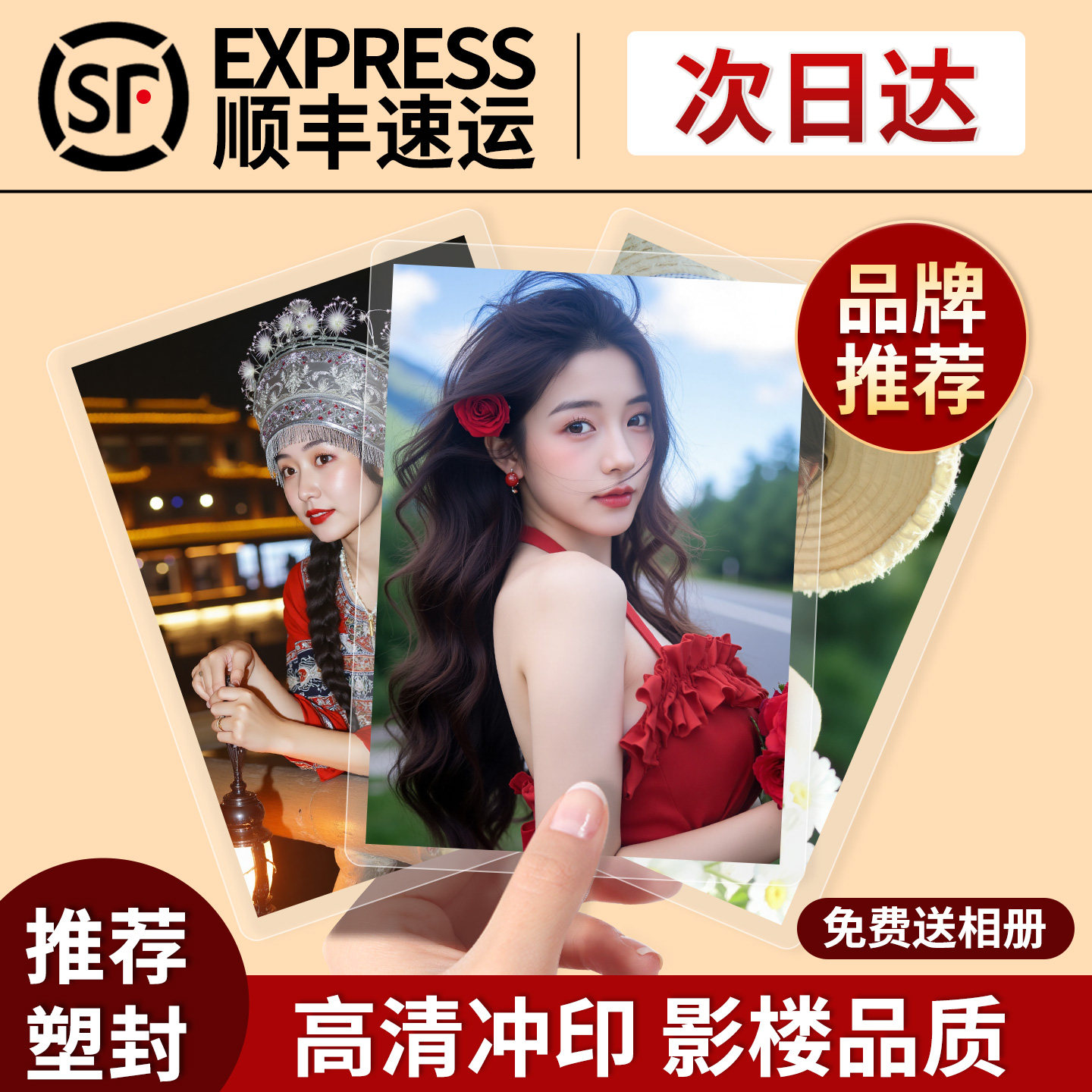 洗照片冲印打印冲洗手机里的相片6寸5做成相册晒洗高清拍立得定制