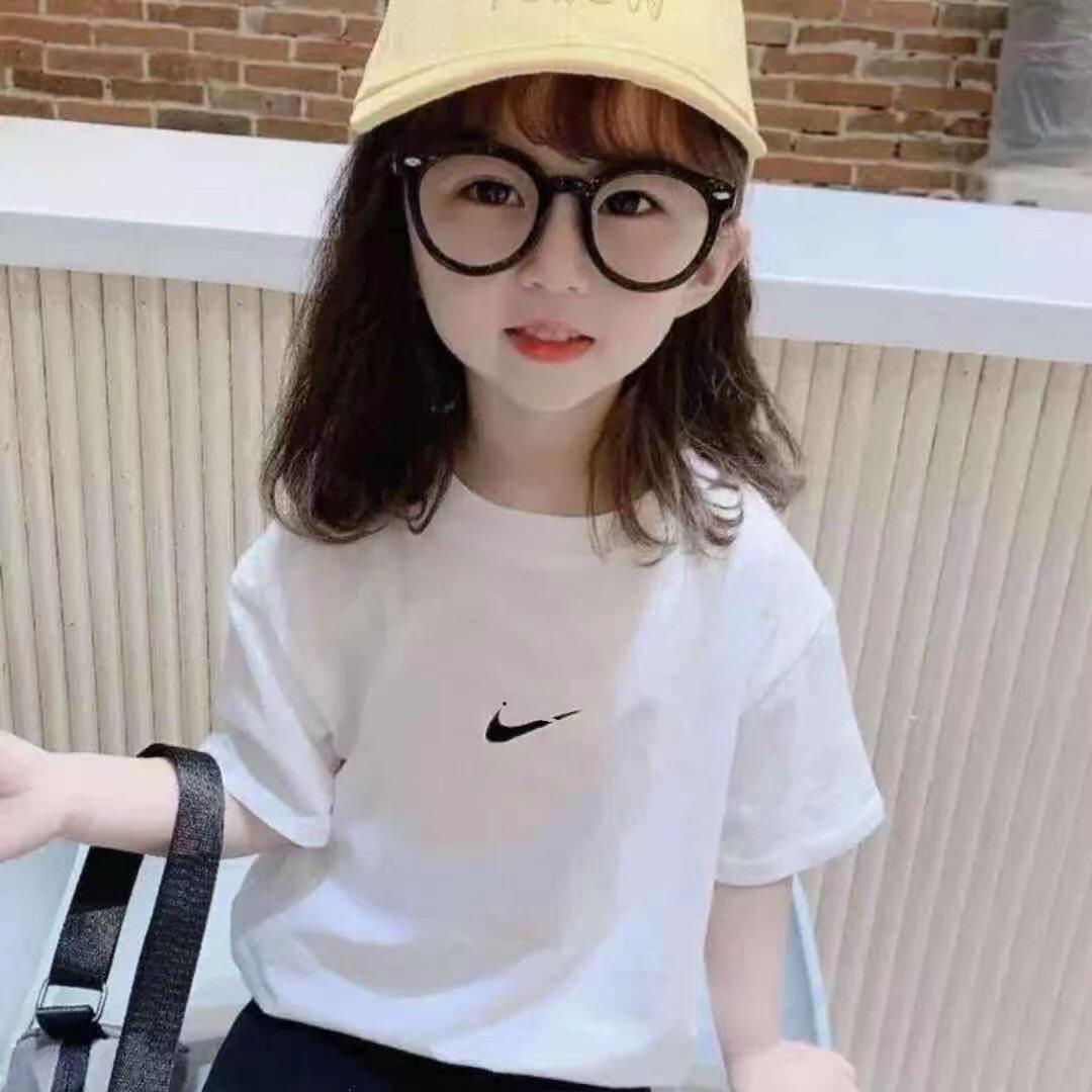 女童t恤夏季儿童纯棉短袖半袖女孩宝宝夏天冰丝上衣洋气时髦百搭