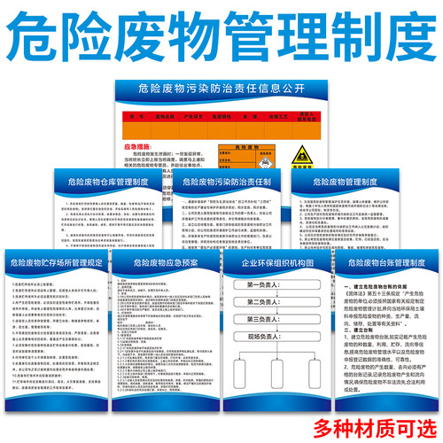 化工汽修厂预案危废间环保标志
