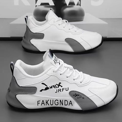 2025春季新款男士皮面运动鞋户外休闲舒适男鞋透气时尚百搭鞋子男