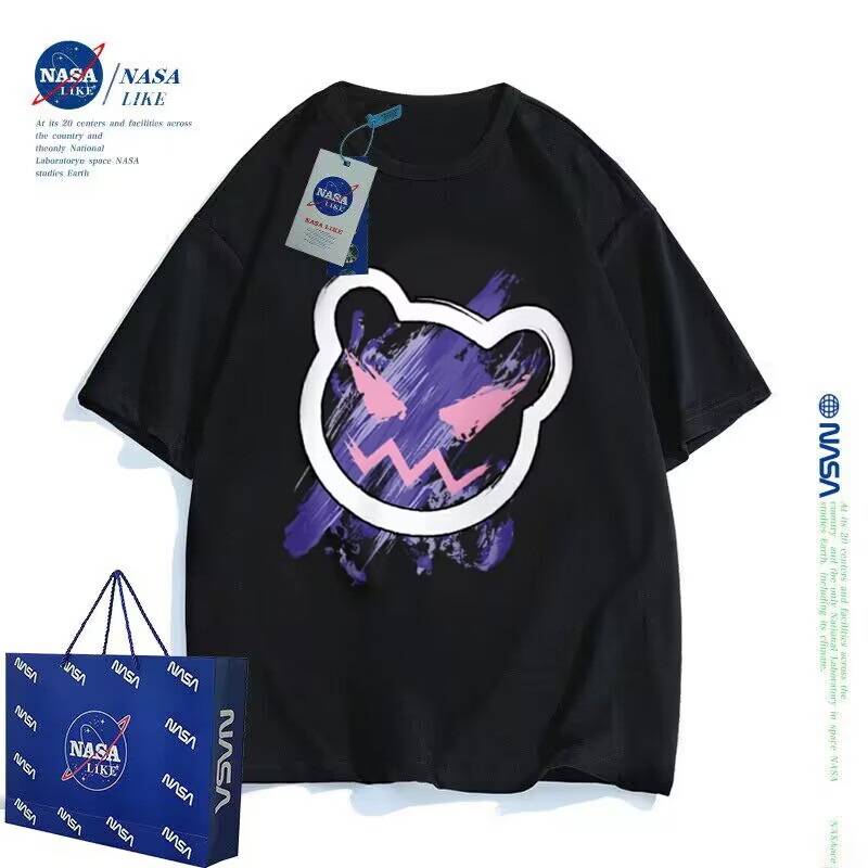 NASA联名小恶魔儿童短袖t恤男童女童纯棉夏装情侣亲子装一家三口