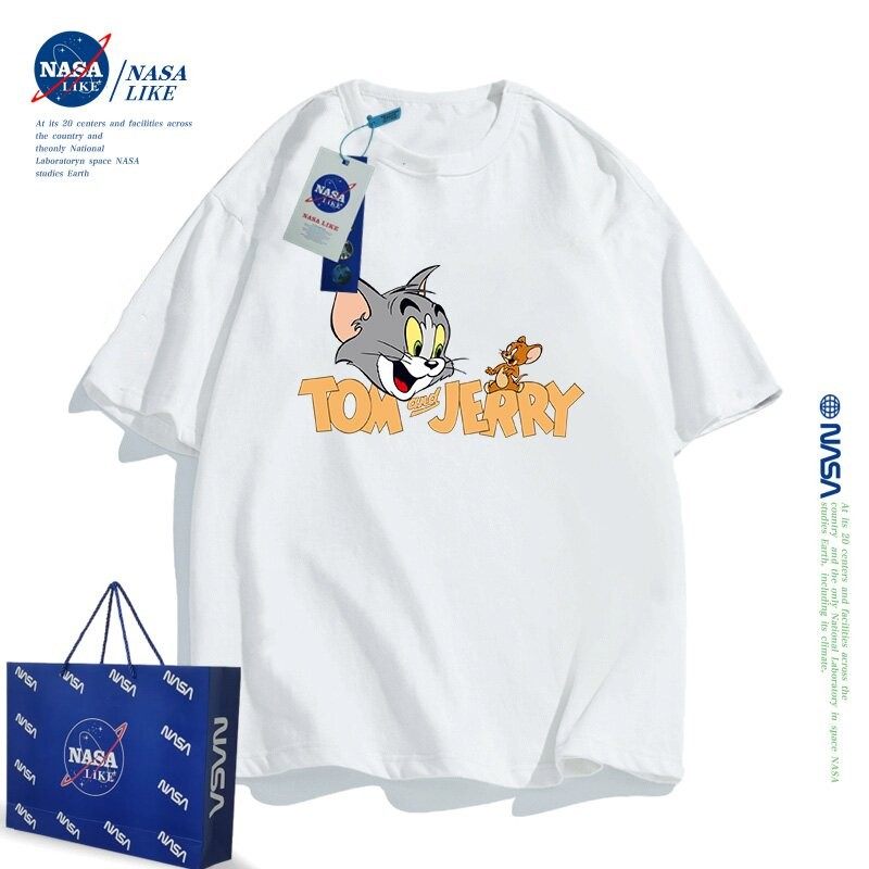 NASA联名猫和老鼠男童女童短袖t恤纯棉夏季2025新款儿童中大童装