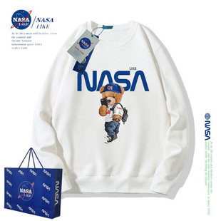 NASA联名自拍小熊卫衣儿童男童女童中大童春秋薄款 圆领亲子装 上衣