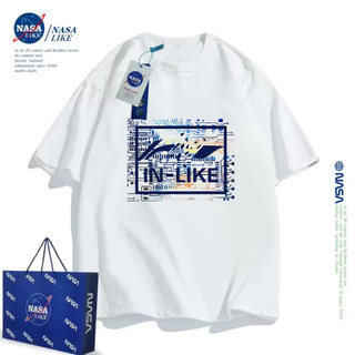 NASA联名童装男童短袖t恤2024新款夏装男孩纯棉衣服儿童酷帅半袖