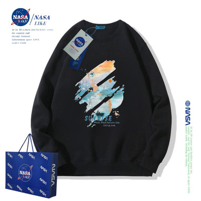 nasa联名薄款圆领卫衣纯棉