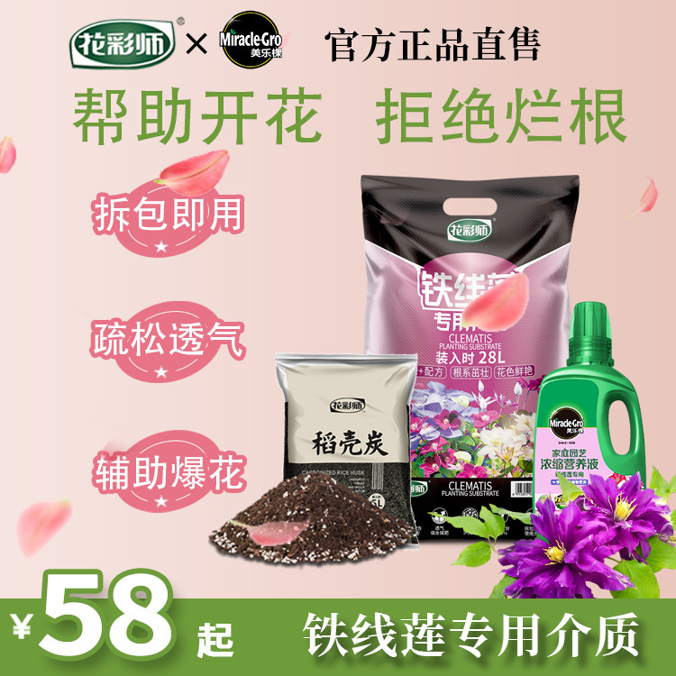 花彩师铁线莲专用土营养液图片