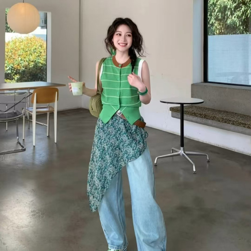 小碎繁花印花巴厘纱棉麻方巾高级感纱巾外搭防晒披肩90大方巾丝巾