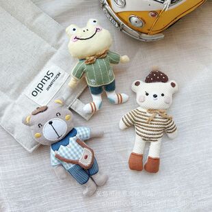 辅料配饰布艺ins韩版 新款 包 青蛙配件服饰玩偶洞洞鞋 小熊彩色甜美
