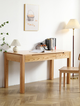 匠米诺纯实木小书桌简约橡木1米学习桌电脑桌北欧办公桌子书房