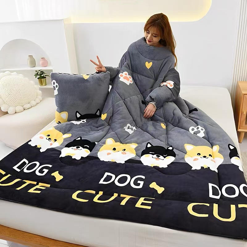 懒人抱枕被学生午休毯