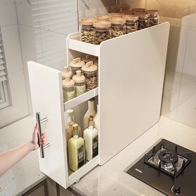 转角调料品置物架抽拉收纳柜