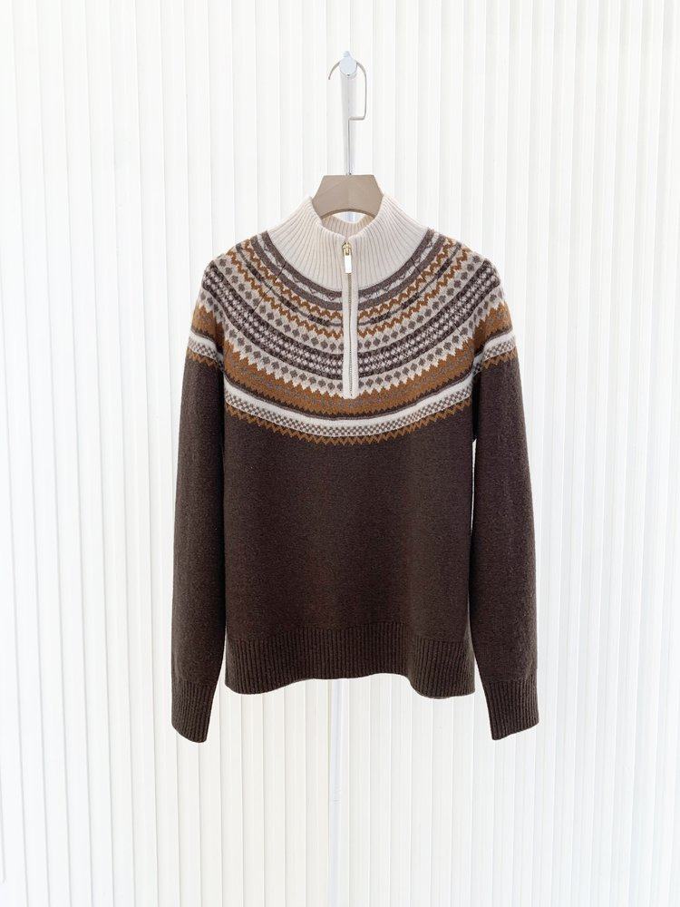 2025秋冬新款女装费尔岛休闲百搭套头半拉链立领羊毛衫之he同款,女装/女士精品,羊绒衫,淘宝优惠券,粉丝福利购,淘宝优惠卷