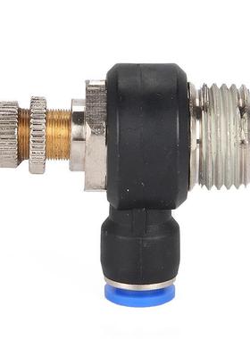 TPM朝日气动白色L型节流阀SL12/14气管调速快插01/02/03-50只装