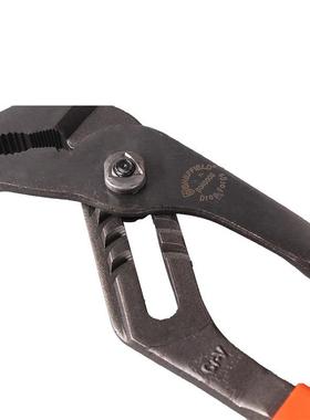 钢盾S045009 双色柄水泵钳工业水泵钳水管钳水管工工具10寸