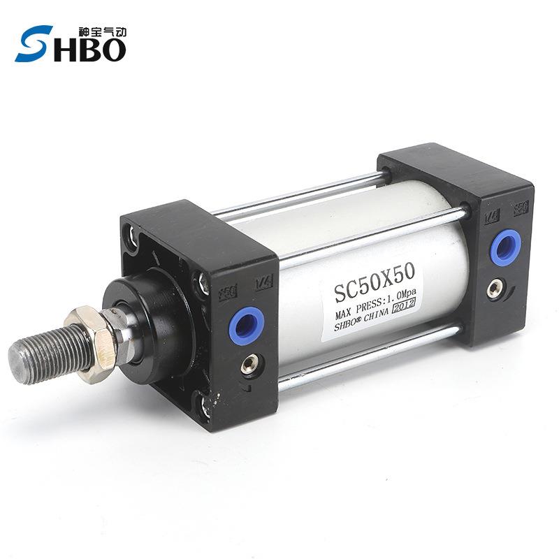 SC63x50x100x125x150标准气缸SCD双出SCJ行程可调带磁-S 耐高温-H