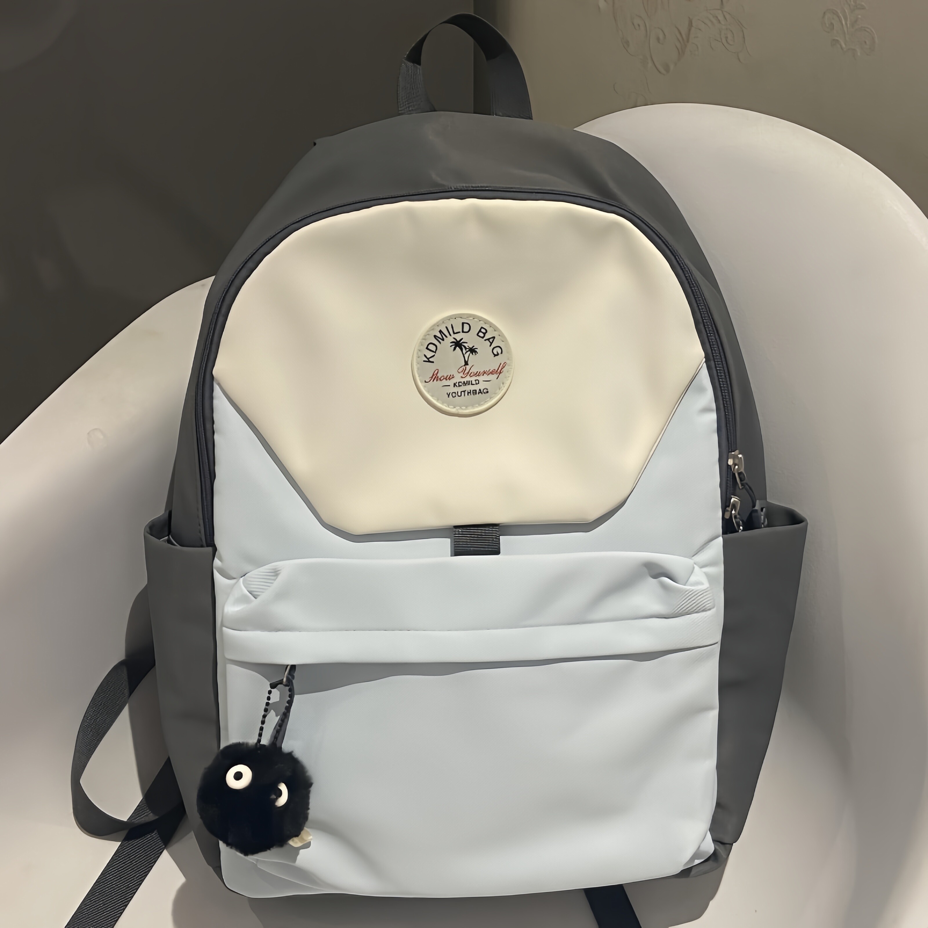 书包初中女生高颜值小众ins耐脏大学可爱慵懒风双肩包大容量背包