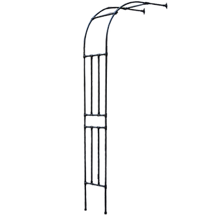 半边拱门花架 植物月季爬藤架 庭院户外包塑铁艺半拱行花园支撑架
