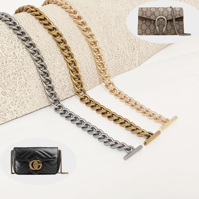适用gucci包包mini链条肩带替换古驰酒神包超迷你细链子配件单买