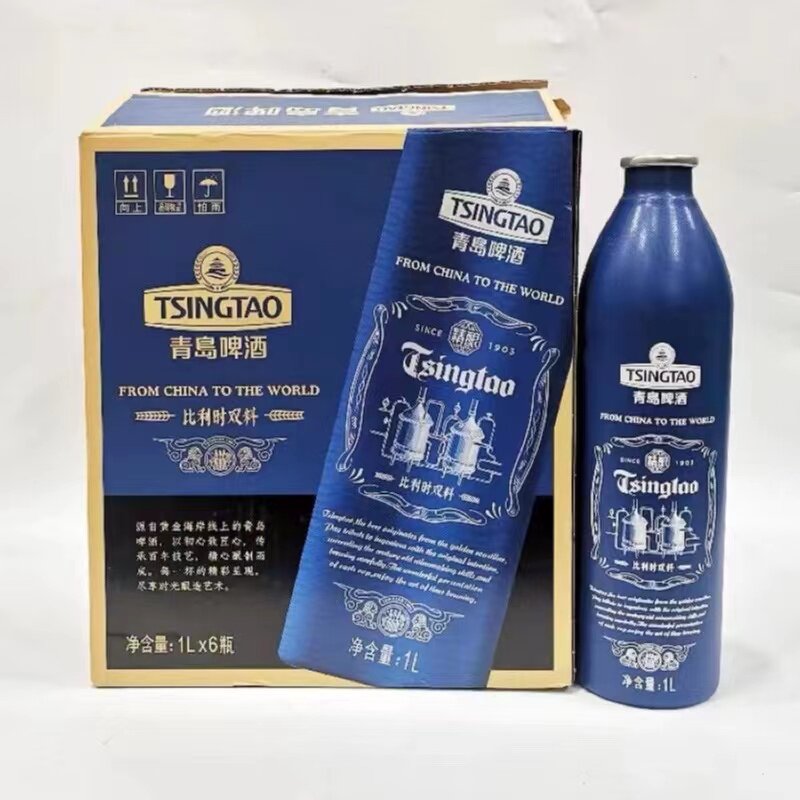 青岛啤酒精酿1LX6桶装整箱比利时双料小麦博克美式IPA西柚酸啤